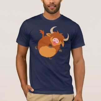 Camiseta T-Shirt de Vaca do Terreno Superior Flutuante e Bo
