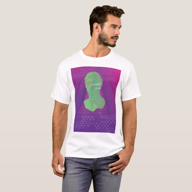Camiseta T-shirt de Vaporwave (Frente Completa)