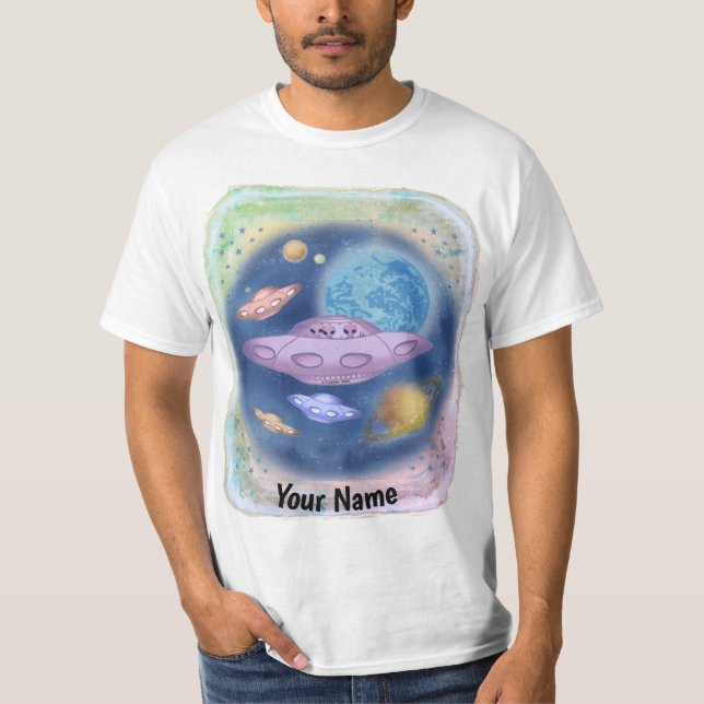 Camiseta T-Shirt de Viagem Espacial (Frente)
