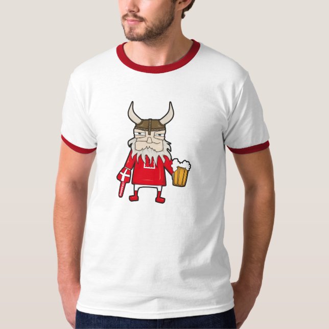 Camiseta T-shirt de Viking do dinamarquês (Frente)