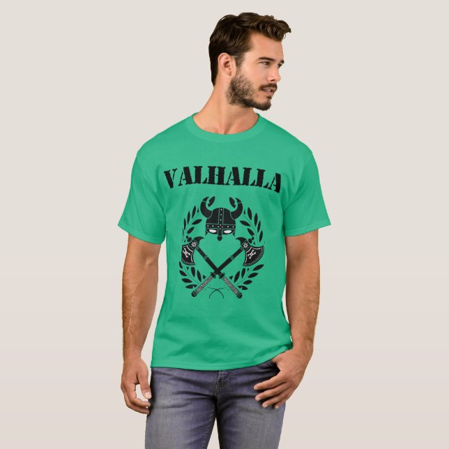 Camiseta T-shirt de Viking Valhalla (Frente Completa)