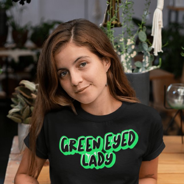 CAMISETA T-SHIRT DE VINTAGEM DE LADY VERDE (Criador carregado)