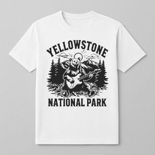 Camiseta T-Shirt De Violão De Urso Yellowstone