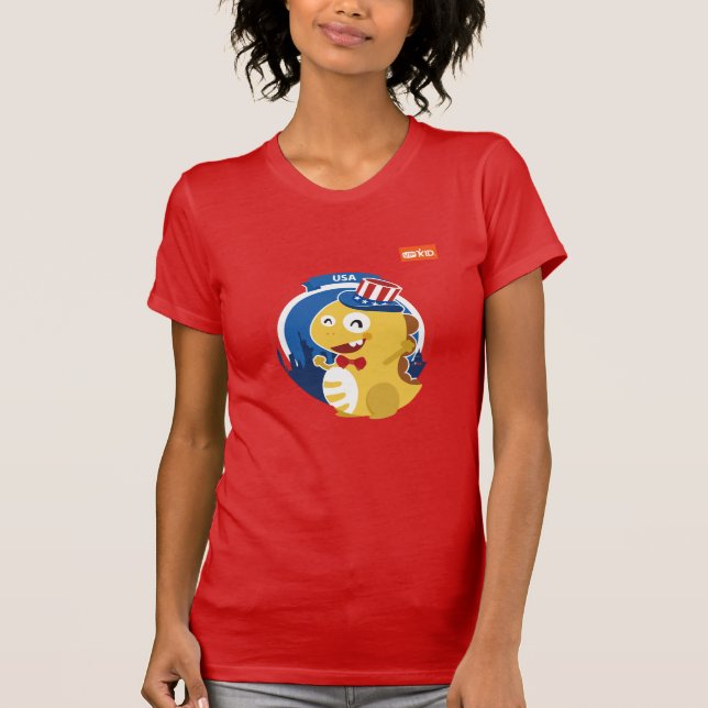 Camiseta T-shirt de VIPKID EUA (alaranjado) (Frente)