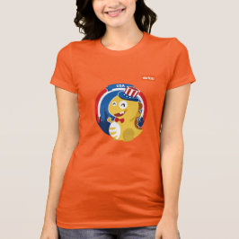 Camiseta T-shirt de VIPKID EUA (alaranjado)