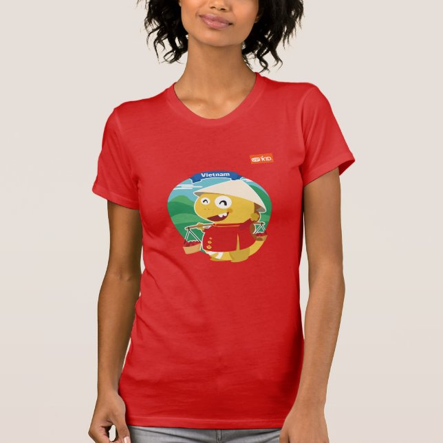 Camiseta T-shirt de VIPKID Vietnam (alaranjado) (Frente)