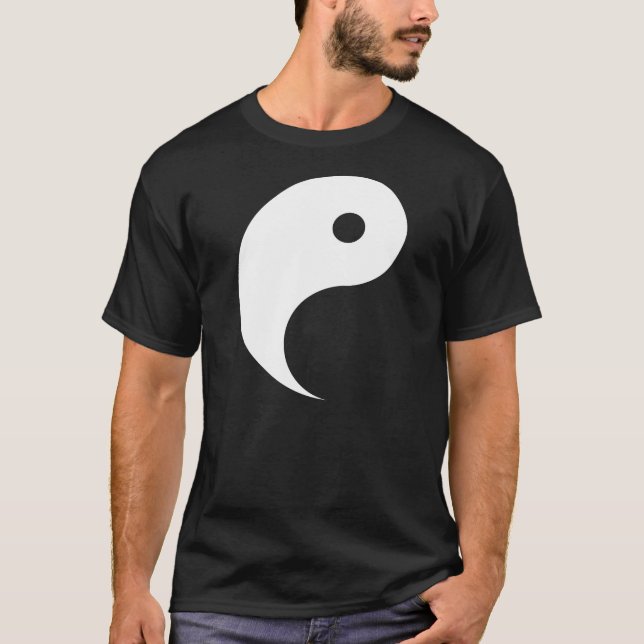 Camiseta T-shirt de Yang, olhares grandes com Yin (Frente)