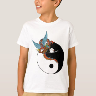 Camiseta T-shirt de Yin Yang do dragão
