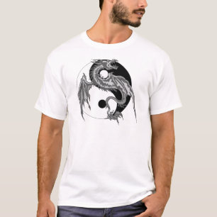 Camiseta T-shirt de Yin Yang do dragão