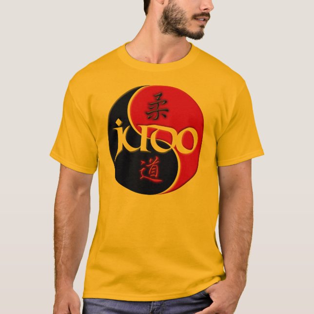 Camiseta T-shirt de Yin Yang do judo (Frente)