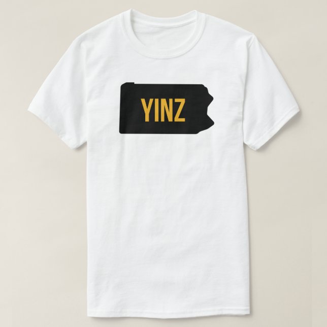 Camiseta T-shirt de Yinz Pensilvânia (Frente do Design)