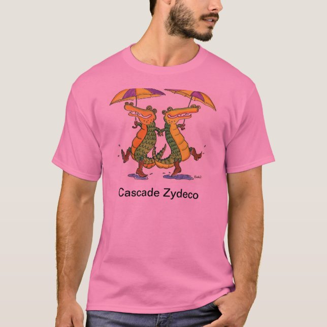 Camiseta T-shirt de Zydeco da cascata (Frente)