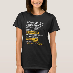 Camiseta T-Shirt Definição de Engenheiro de Rede