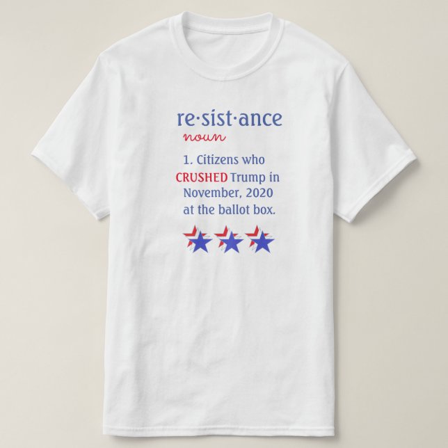 Camiseta T-shirt definição de resistência (Frente do Design)