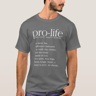 Camiseta T-Shirt Definição Pro-Life