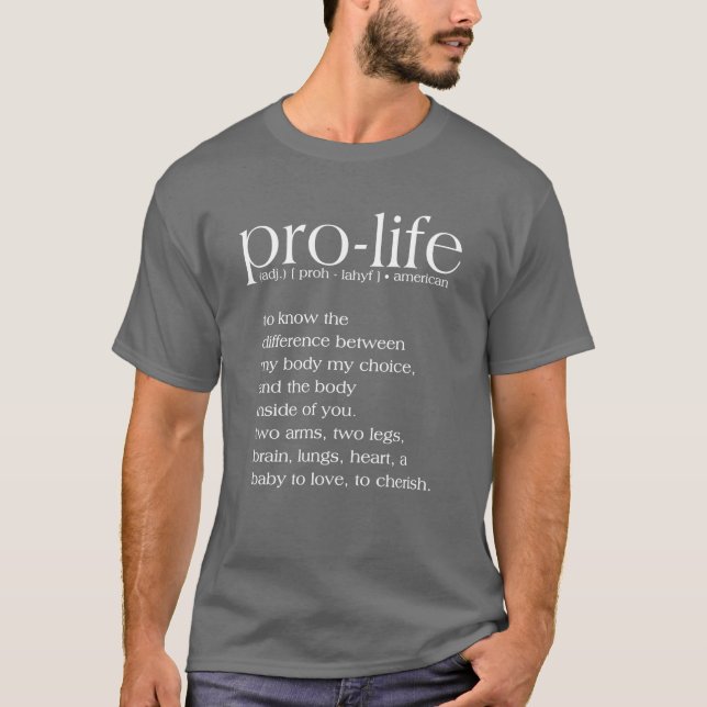 Camiseta T-Shirt Definição Pro-Life (Frente)
