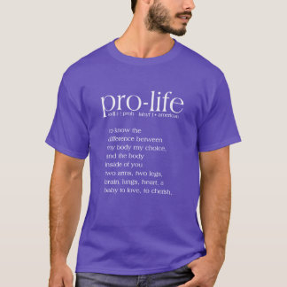Camiseta T-Shirt Definição Pro-Life