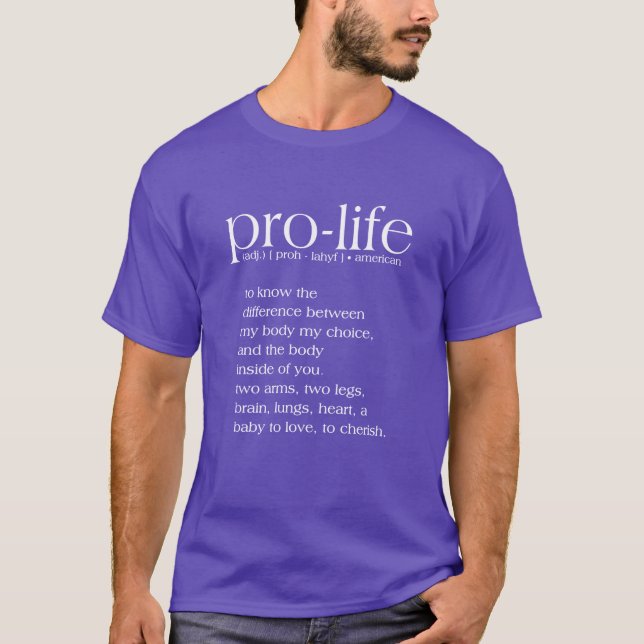 Camiseta T-Shirt Definição Pro-Life (Frente)