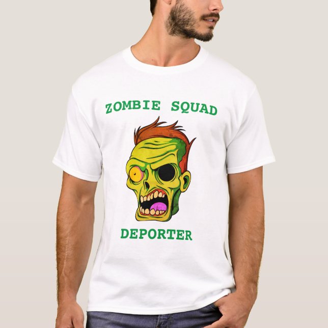 Camiseta T-Shirt Deportador do Esquadrão Zombie (Frente)
