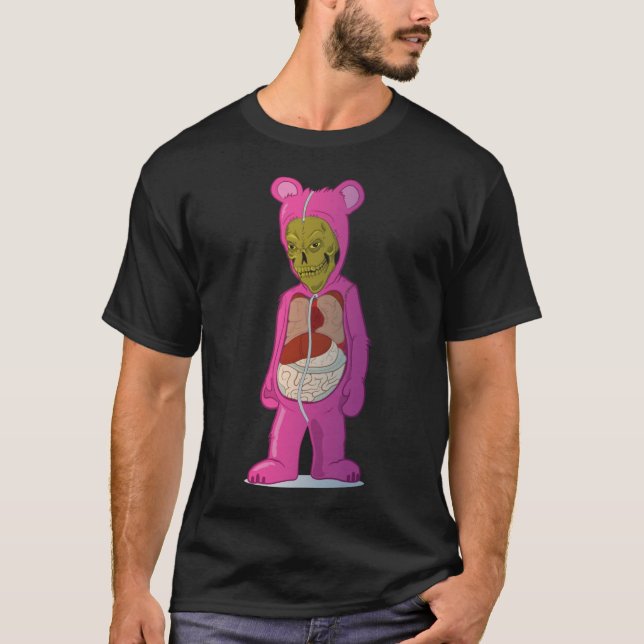 Camiseta T-shirt desânimo do crânio de Pepto (Frente)
