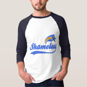 Camiseta T-shirt desavergonhado do basebol do falso da