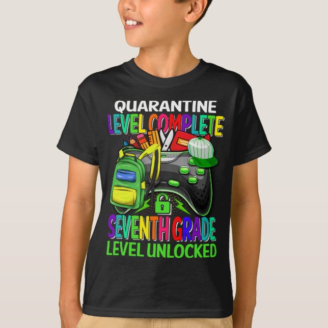 Camiseta T-Shirt Desbloqueado do Nível Sétimo (Frente)