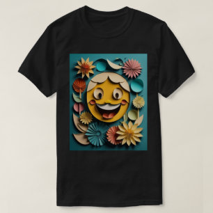 Camiseta T-shirt Design de arte em papel 3D