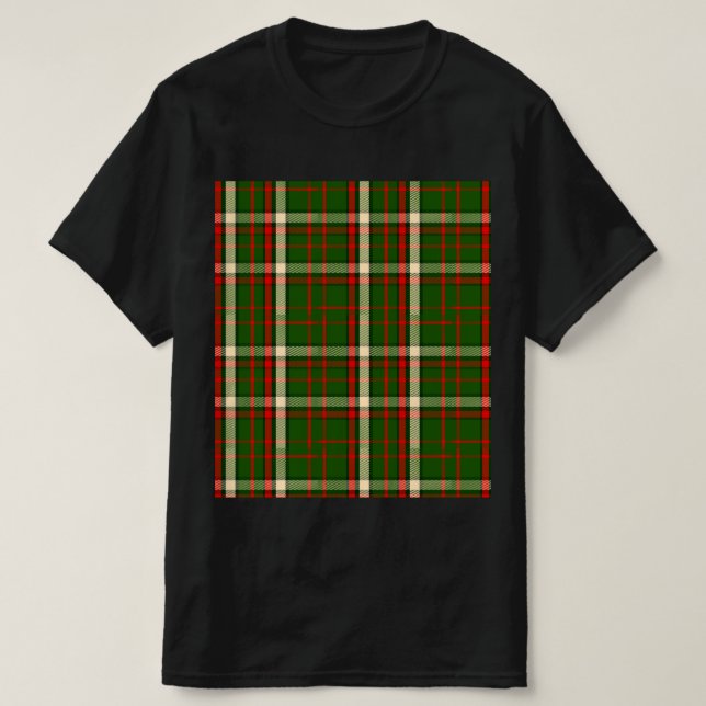Camiseta T-Shirt design grenn and red pattern (Frente do Design)