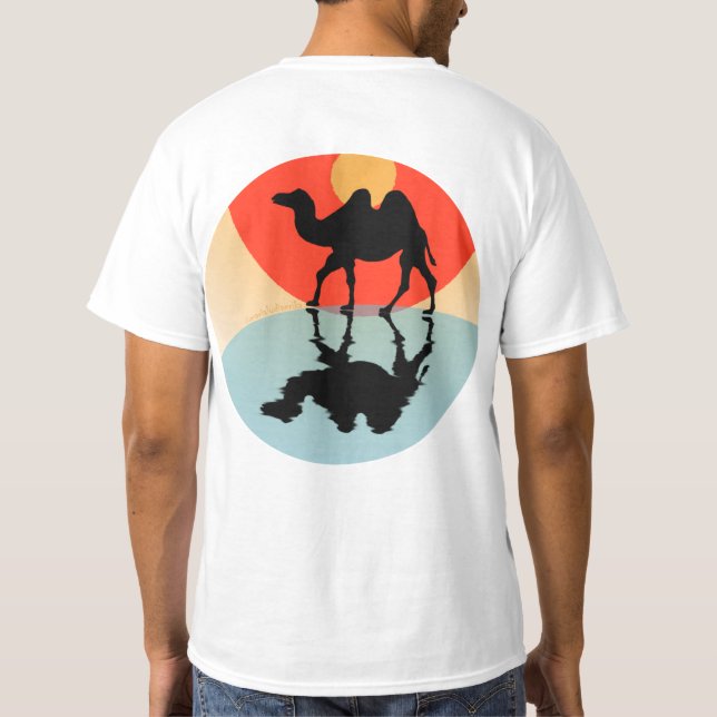 Camiseta T-Shirt: Design "Kamele und Wasser" (Verso)
