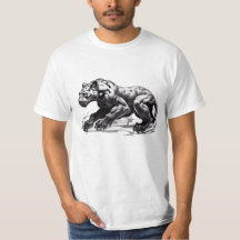T-Shirt Design Preto-Leopardo Raiva