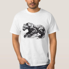 Camiseta T-Shirt Design Preto-Leopardo Raiva