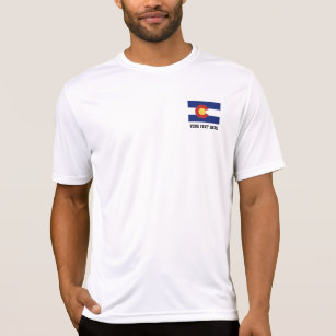 Camiseta T-Shirt desportivo úmido com bandeira do estado do