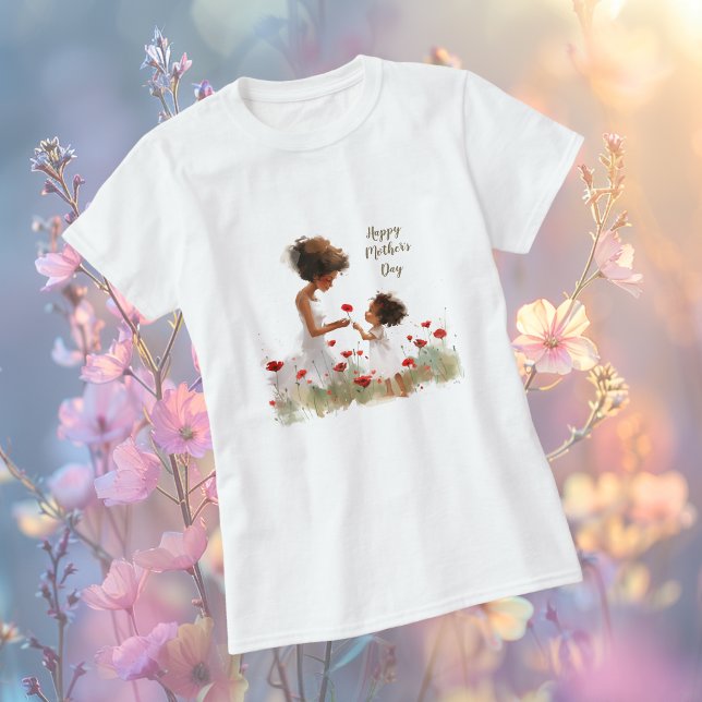 Camiseta T-Shirt Dia de as mães Feliz Personalizado (Criador carregado)