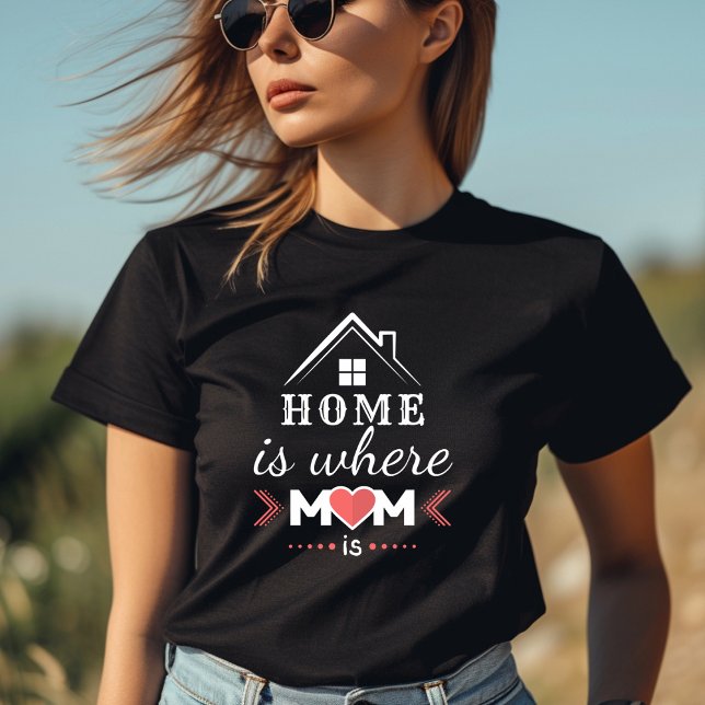 Camiseta T-Shirt Dia de as mães preto e branco (Criador carregado)