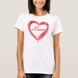 Camiseta t-shirt dia de os namorados com corações