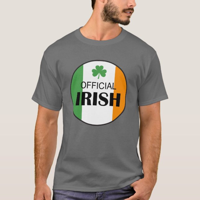 Camiseta T-Shirt Dia de São Patrício Tee Oficial Irlandês (Frente)