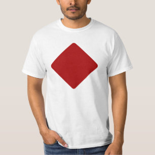 Camiseta T-shirt, diamante vermelho, símbolo do cartão de