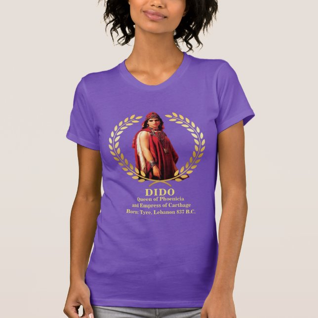 Camiseta T-Shirt DIDO Queen of Lebanon (Antiga Foenícia) (Frente)