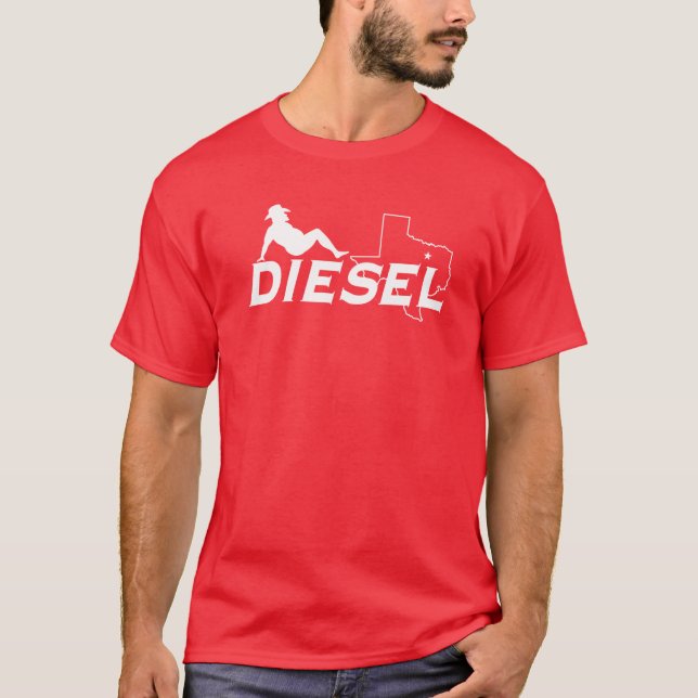 Camiseta T-shirt diesel do homem do Mudflap do softball de (Frente)