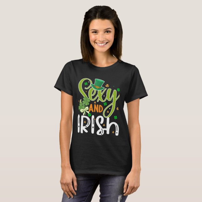 Camiseta T-Shirt Diversão Irlandesa, Sexy e Dia de São Patr (Frente Completa)