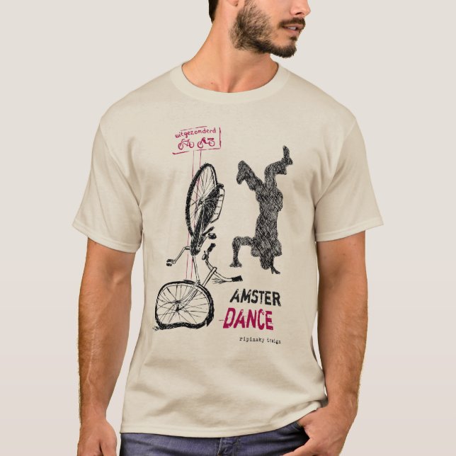 Camiseta T-shirt divertida de Amesterdã (Frente)