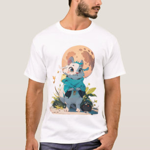 Camiseta T-shirt divertida de desenho animado em forma de "