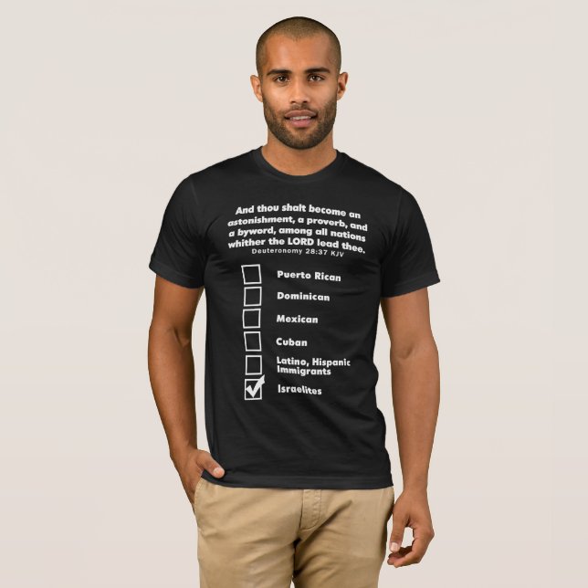 Camiseta T-shirt do 28:37 de Deuteronomy (Frente Completa)