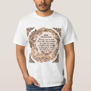 Camiseta t-shirt do 50º aniversário de casamento