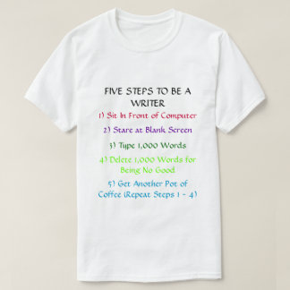 Camiseta T-shirt do 5-Steps do escritor