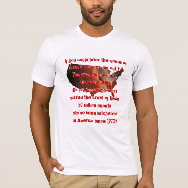 Camiseta T-shirt do aborto dos EUA anti (Frente)