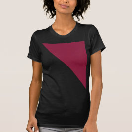 Camiseta T-Shirt do Adulto com Bloco de Cores (Preto e Verm
