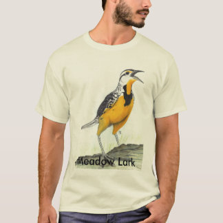 Camiseta T-shirt do adulto da cotovia do prado