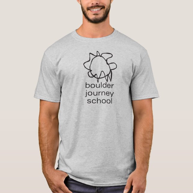 Camiseta T-shirt do adulto da escola da viagem de Boulder (Frente)