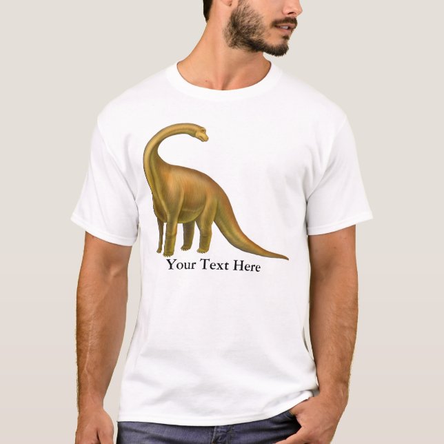 Camiseta T-shirt do adulto do dinossauro do Brachiosaurus (Frente)